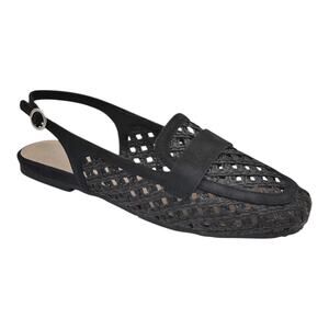 Kenneth Cole Reaction Women's Enrica Slingback Flat Loafers Black Size 11 M